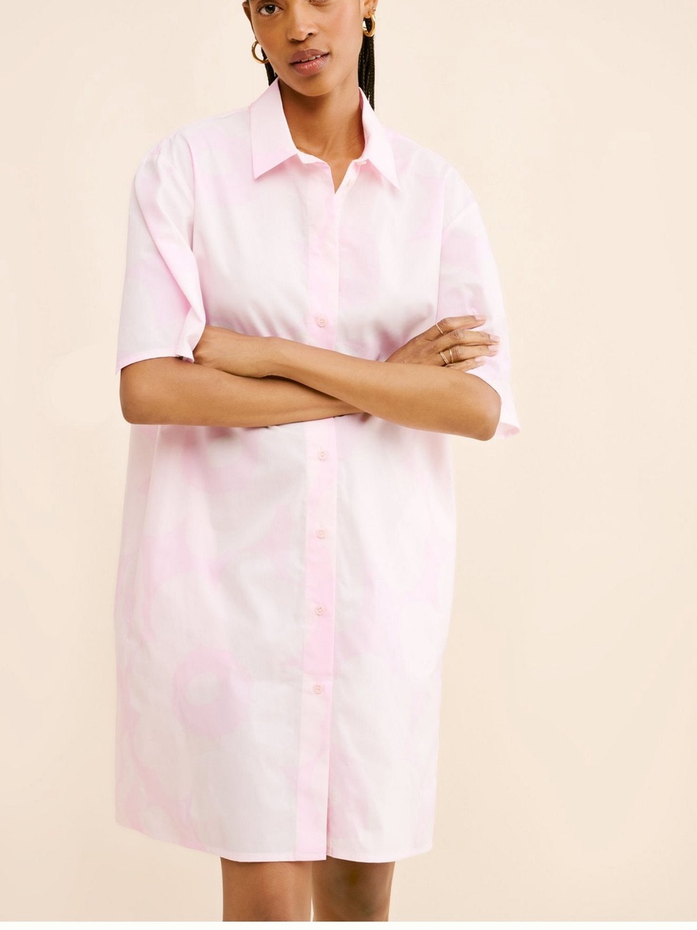 Marimekko Monoliitti Unikko Cotton Shirt Dress